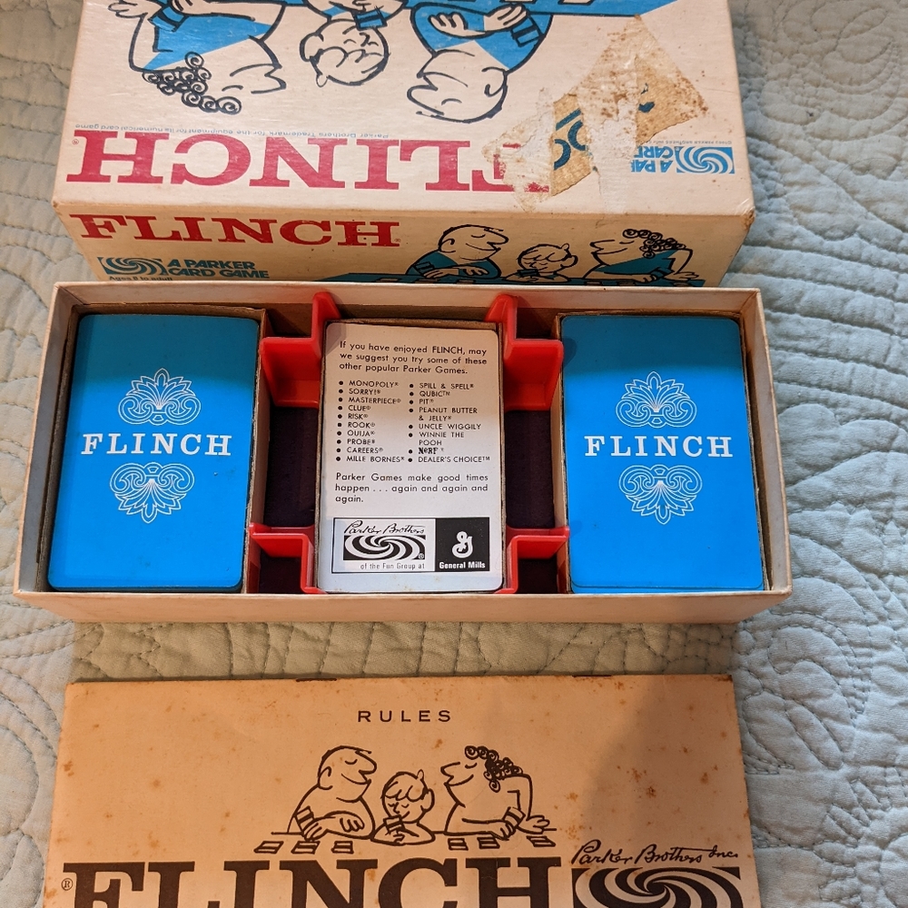 1963 Vintage FLINCH Card Game By Parker Brothers